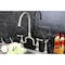 Kingston Brass KS7798ALBS English Country Kitchen Bridge Faucet W/Brass Sprayer, Nickl KS7798ALBS - alternate 3